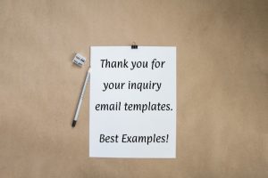 best examples thank you for your inquiry email template